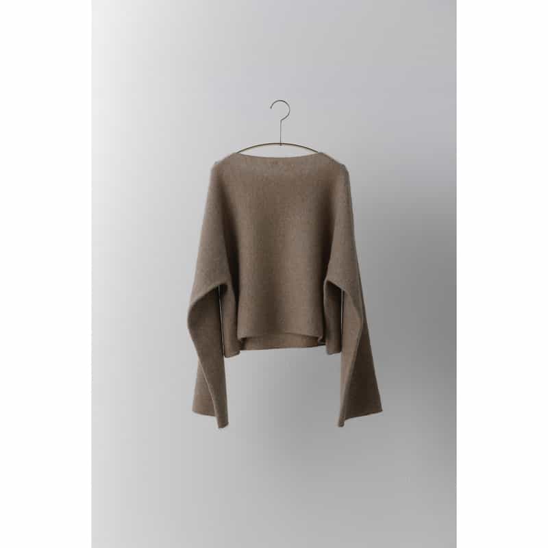 T.T T.T＜ティー ティー＞ バトーネックカシミヤニットプルオーバー BEIGE