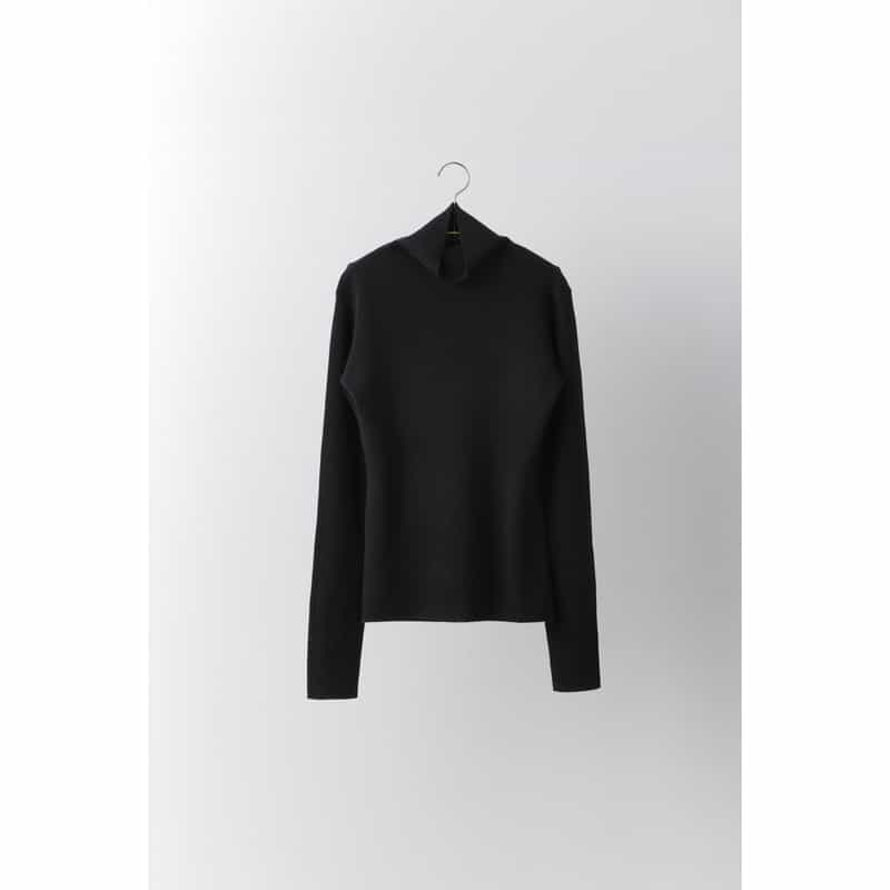 T.T T.T＜ティー ティー＞ ボトルネックカシミヤニットプルオーバー BLACK