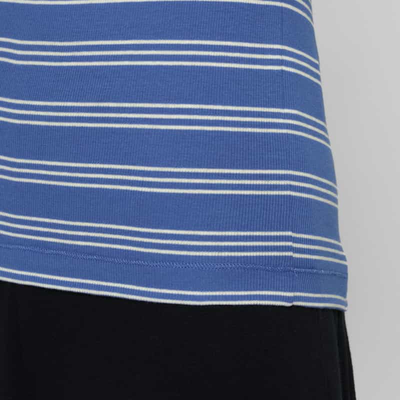 GANNI GANNI ＜ガニー＞ ボーダー柄ロングスリーブリブカットソー BLUE