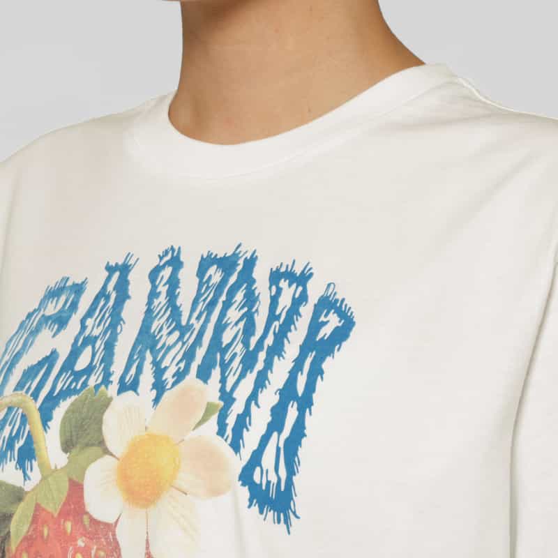 GANNI GANNI ＜ガニー＞ プリントTシャツ WHITE