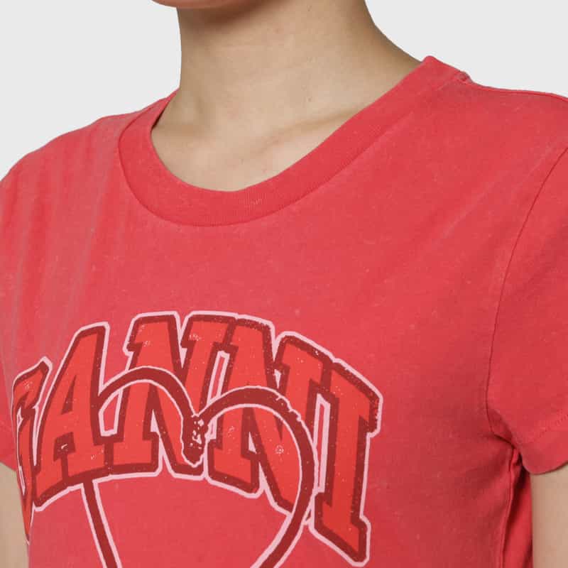 GANNI GANNI ＜ガニー＞ プリントTシャツ RED