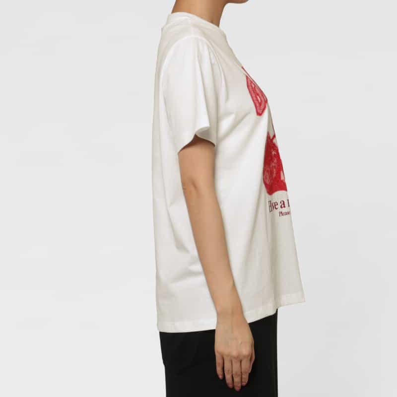 GANNI GANNI ＜ガニー＞ プリントTシャツ WHITE