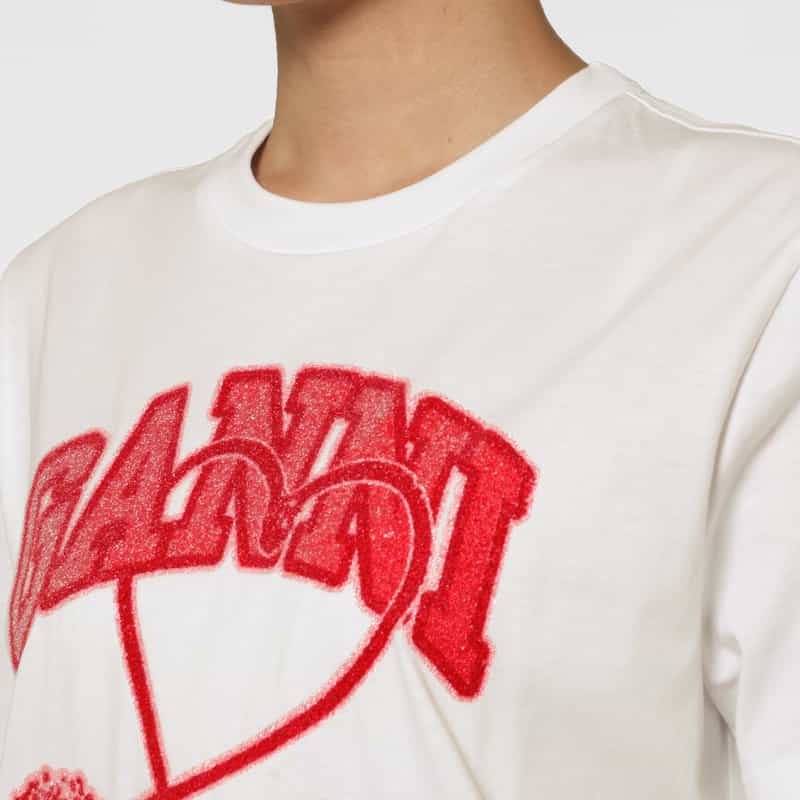 GANNI GANNI ＜ガニー＞ プリントTシャツ WHITE
