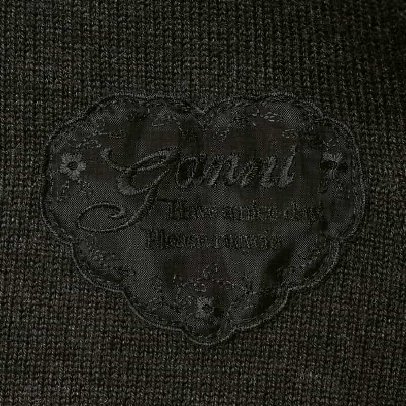 GANNI GANNI ＜ガニー＞ フリルレースデザイン ニットプルオーバー BROWN