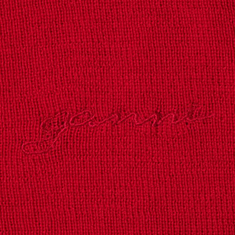 GANNI GANNI ＜ガニー＞ Vネックニットカーディガン RED