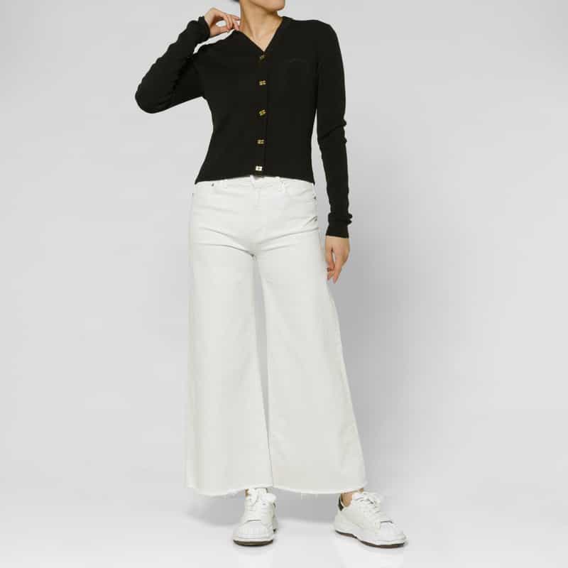 GANNI GANNI ＜ガニー＞ Vネックニットカーディガン BLACK