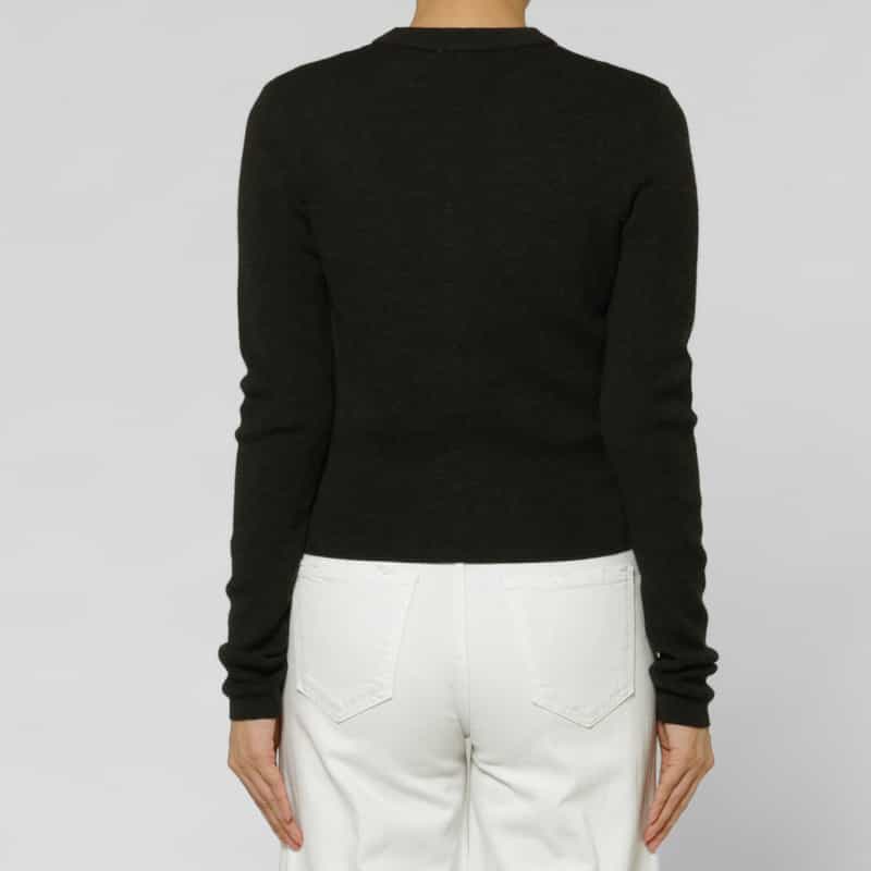 GANNI GANNI ＜ガニー＞ Vネックニットカーディガン BLACK
