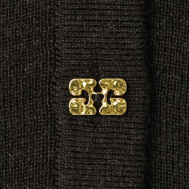 GANNI GANNI ＜ガニー＞ Vネックニットカーディガン BLACK