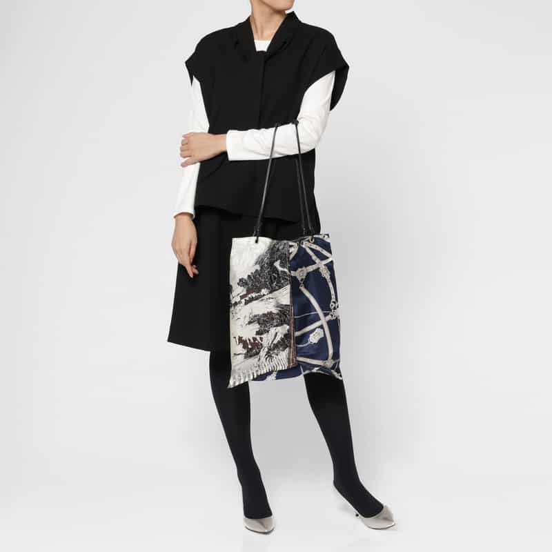 MANIPURI MANIPURI ＜マニプリ＞ リバーシブル トートバッグ（L） NAVY