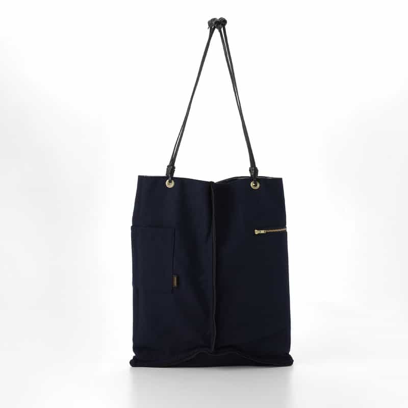 MANIPURI MANIPURI ＜マニプリ＞ リバーシブル トートバッグ（L） NAVY
