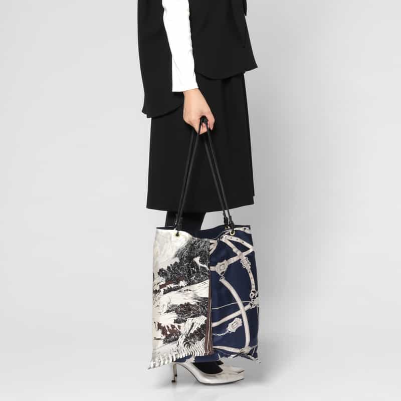 MANIPURI MANIPURI ＜マニプリ＞ リバーシブル トートバッグ（L） NAVY
