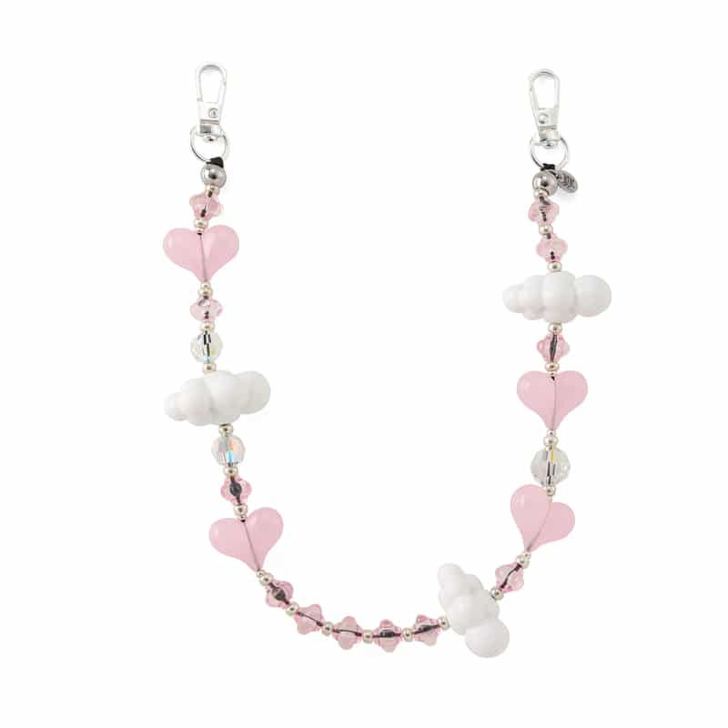 STRING TING STRING TING ＜ストリング ティング＞ リストレット スマホチェーン “Kawaii In The Sky“ WHITE