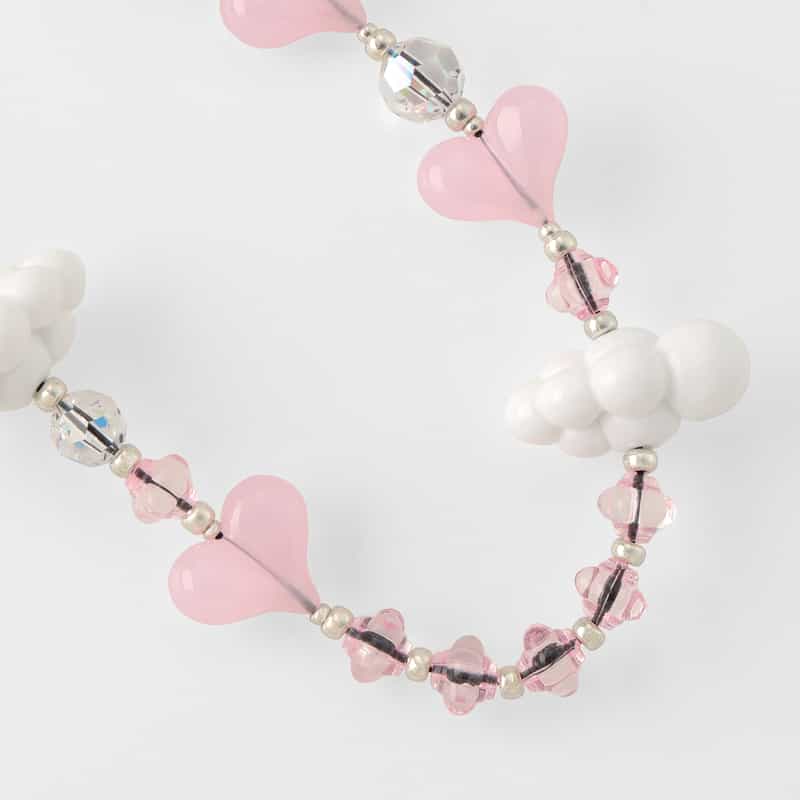 STRING TING STRING TING ＜ストリング ティング＞ リストレット スマホチェーン “Kawaii In The Sky“ WHITE