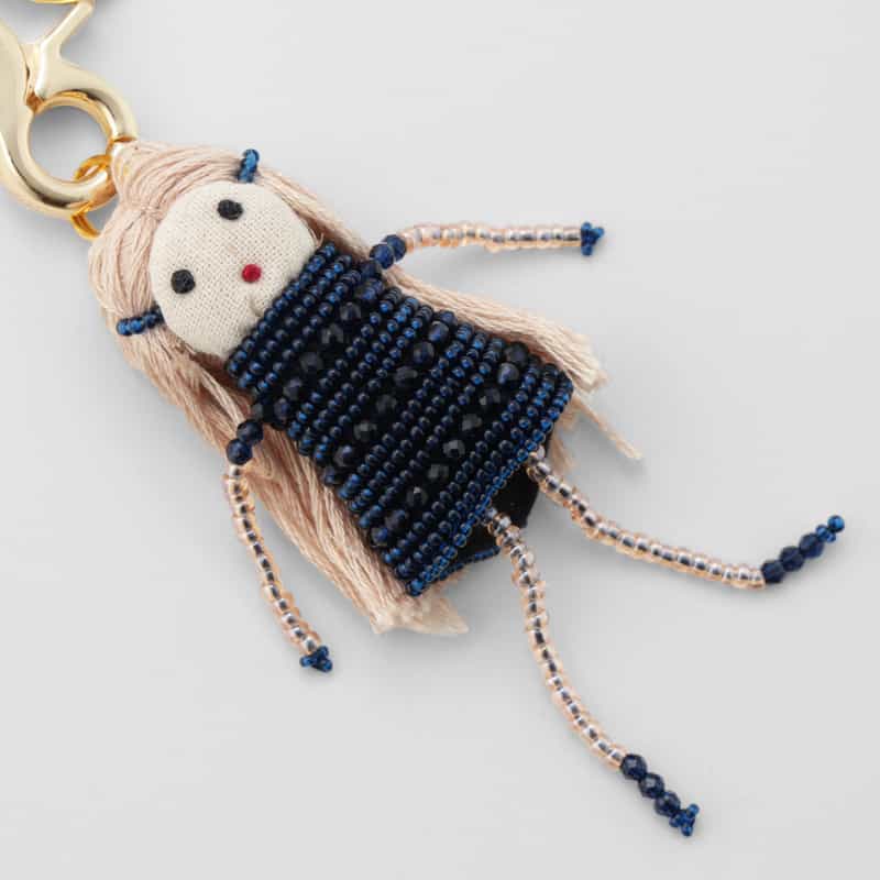 VIAMAILBAG VIAMAILBAG ＜ヴィアメイルバッグ＞ バッグチャーム（ミニドレス） NAVY