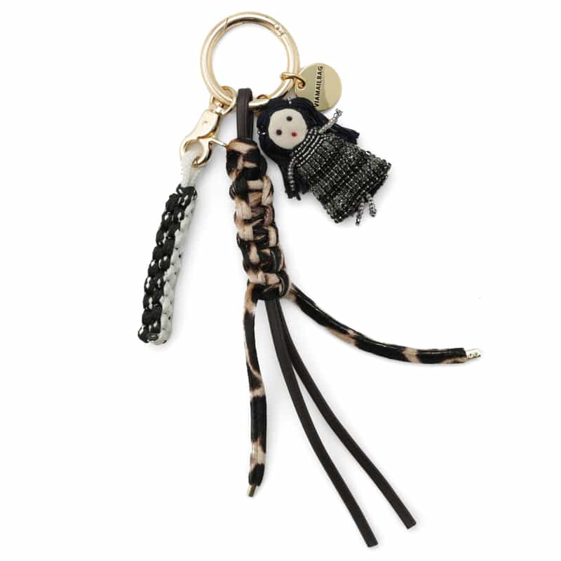 VIAMAILBAG VIAMAILBAG ＜ヴィアメイルバッグ＞ バッグチャーム（ロングドレス） BLACK