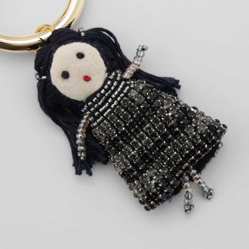 VIAMAILBAG VIAMAILBAG ＜ヴィアメイルバッグ＞ バッグチャーム（ロングドレス） BLACK