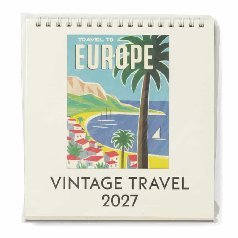 CAVALLINI ＜カヴァリーニ＞ 2027年デスクカレンダー “VINTAGE TRAVEL“