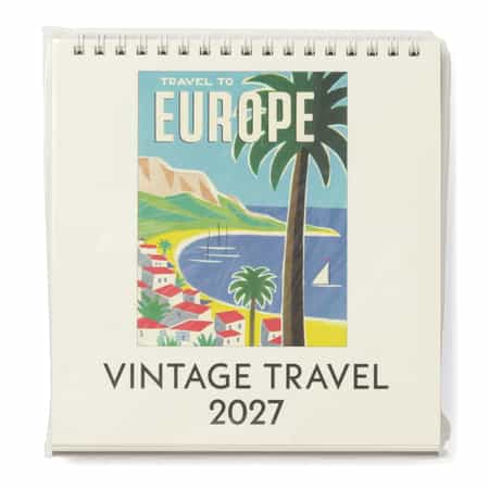 CAVALLINI ＜カヴァリーニ＞ 2027年デスクカレンダー “VINTAGE TRAVEL“
