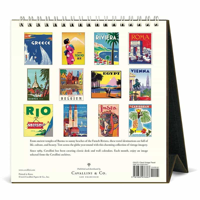 CAVALLINI CAVALLINI ＜カヴァリーニ＞ 2027年デスクカレンダー “VINTAGE TRAVEL“ NONE