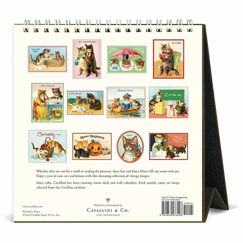CAVALLINI CAVALLINI ＜カヴァリーニ＞ 2027年デスクカレンダー “VIntage Cats“ NONE