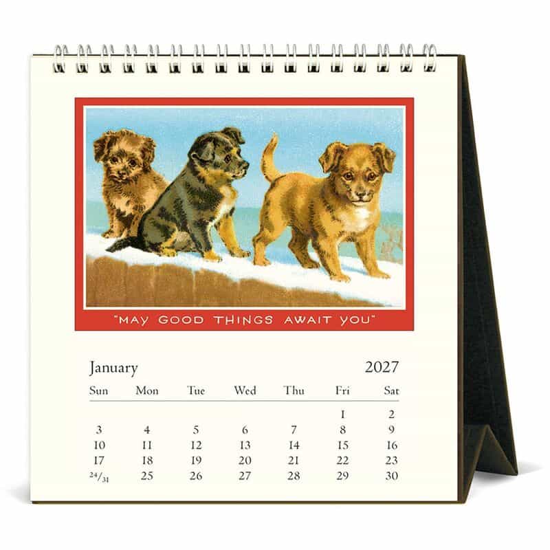 CAVALLINI CAVALLINI ＜カヴァリーニ＞ 2027年デスクカレンダー “Vintage Dogs“ NONE