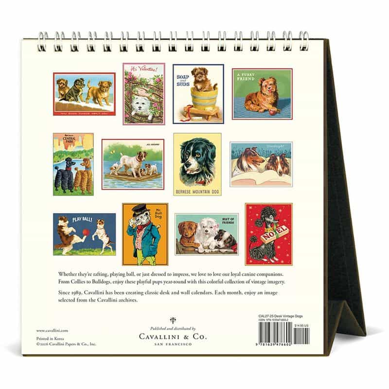 CAVALLINI CAVALLINI ＜カヴァリーニ＞ 2027年デスクカレンダー “Vintage Dogs“ NONE
