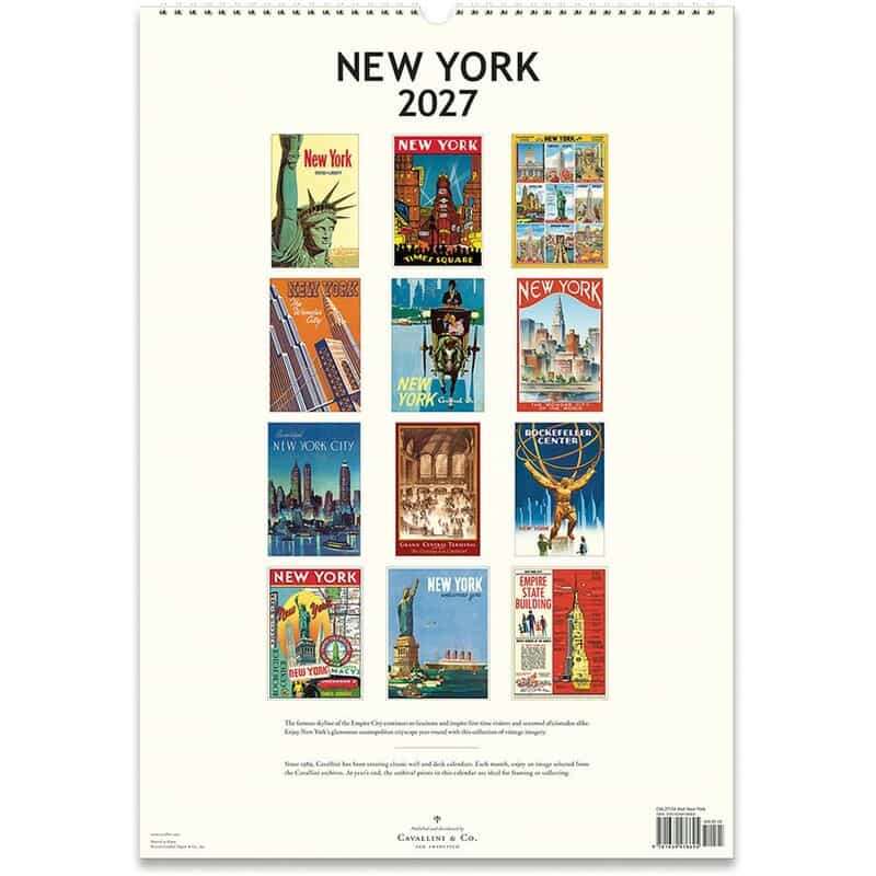 CAVALLINI CAVALLINI ＜カヴァリーニ＞ 2027年壁掛けカレンダー “NEW YORK“ NONE