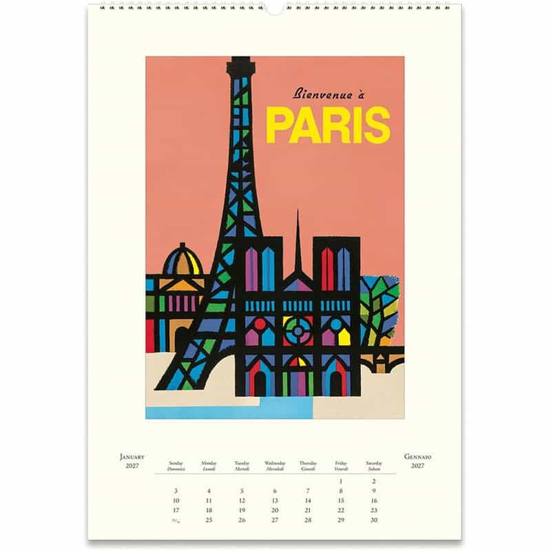 CAVALLINI CAVALLINI ＜カヴァリーニ＞ 2027年壁掛けカレンダー “PARIS“ NONE