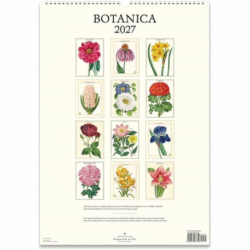 CAVALLINI CAVALLINI ＜カヴァリーニ＞ 2027年壁掛けカレンダー “BOTANICA“ NONE