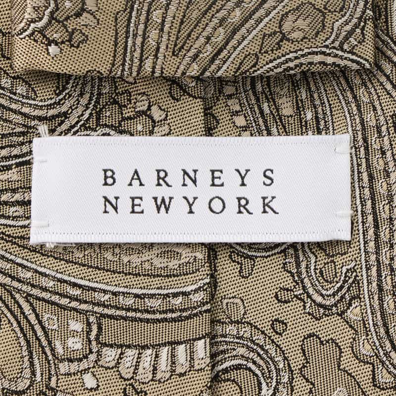 BARNEYS NEW YORK ペイズリー柄タイ YELLOW