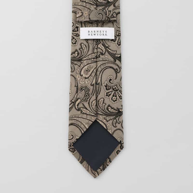 BARNEYS NEW YORK ペイズリー柄タイ BEIGE