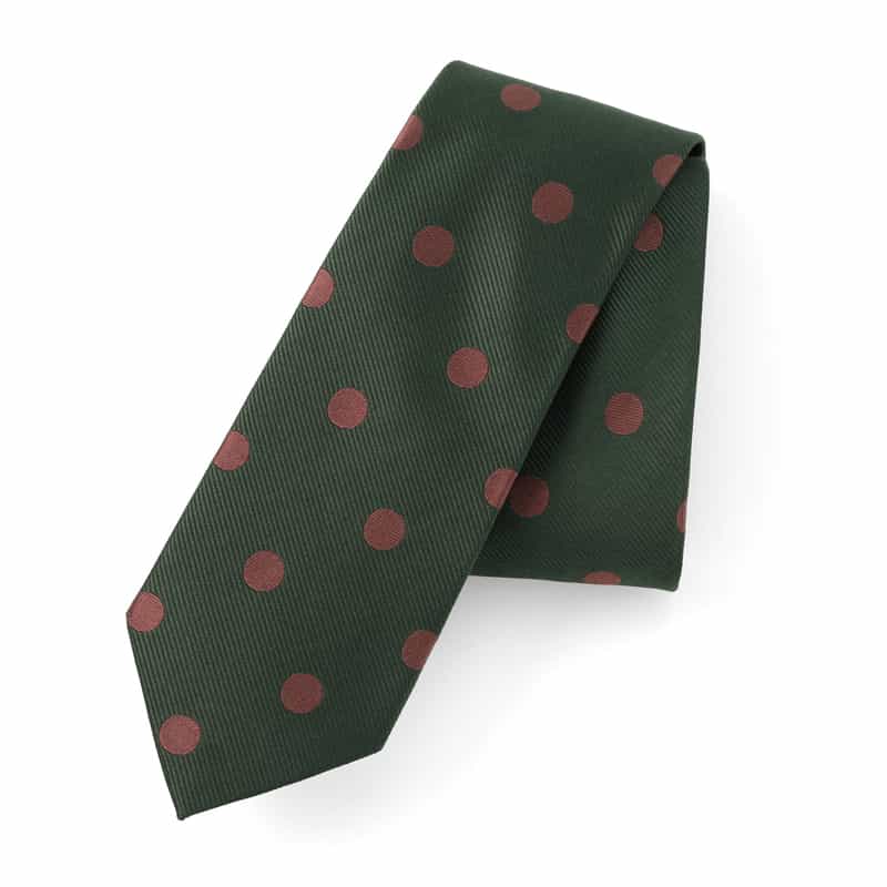 BARNEYS NEW YORK ドット柄タイ GREEN