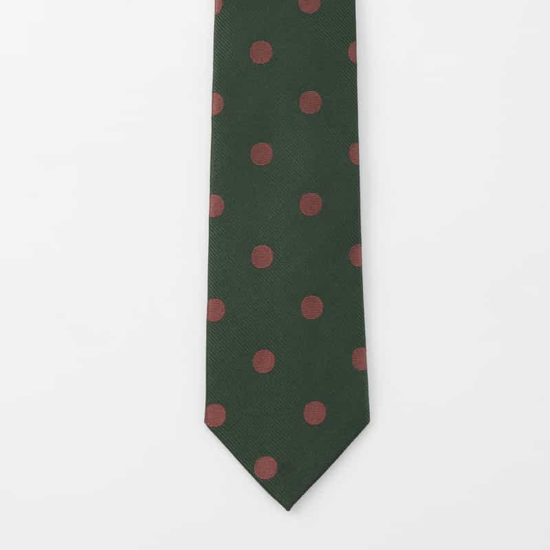 BARNEYS NEW YORK ドット柄タイ GREEN