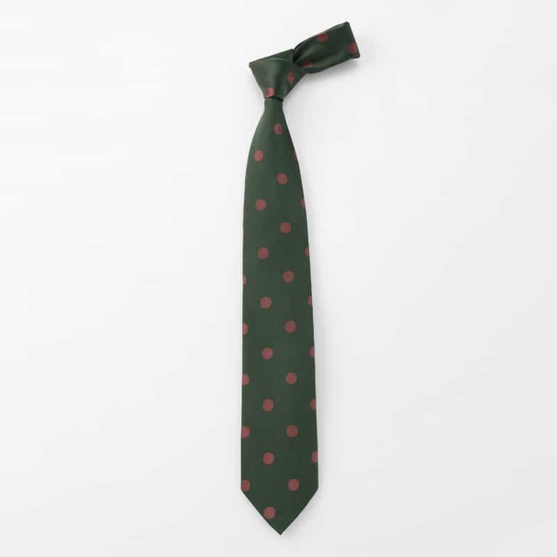 BARNEYS NEW YORK ドット柄タイ GREEN