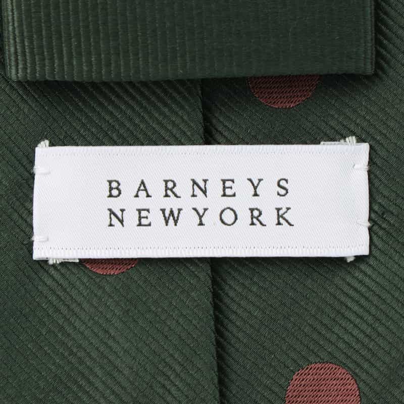 BARNEYS NEW YORK ドット柄タイ GREEN