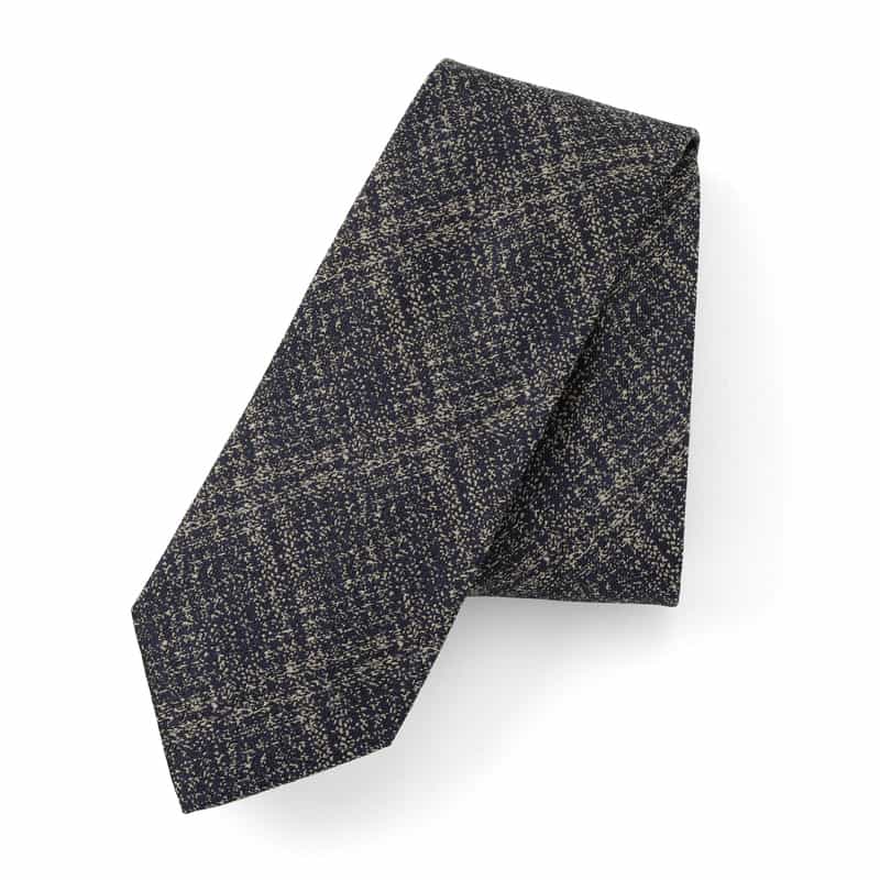 BARNEYS NEW YORK グレンチェック柄タイ NAVY