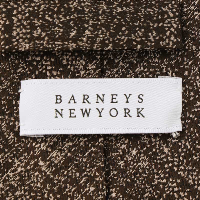 BARNEYS NEW YORK グレンチェック柄タイ BROWN