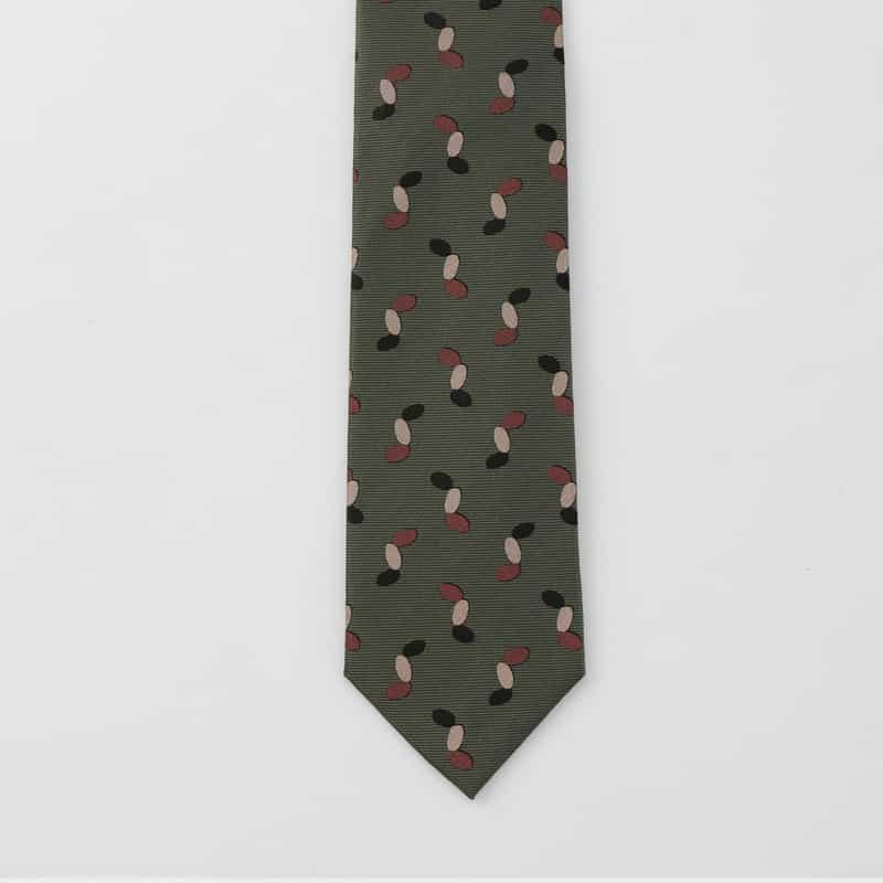 BARNEYS NEW YORK デザイン柄タイ GREEN