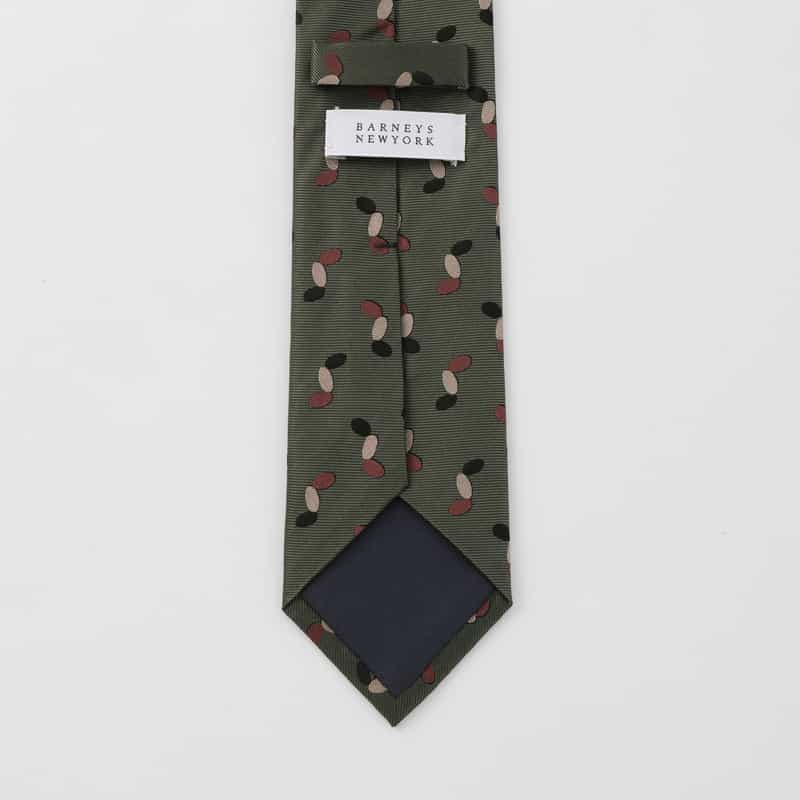 BARNEYS NEW YORK デザイン柄タイ GREEN