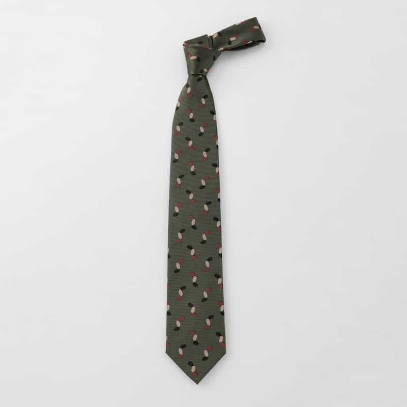 BARNEYS NEW YORK デザイン柄タイ GREEN