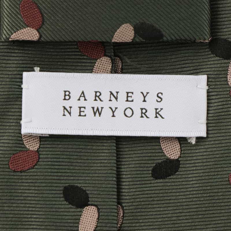 BARNEYS NEW YORK デザイン柄タイ GREEN
