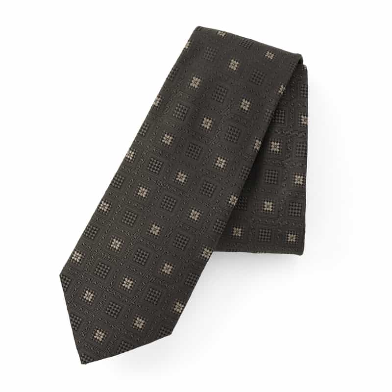 BARNEYS NEW YORK 小紋柄タイ GRAY