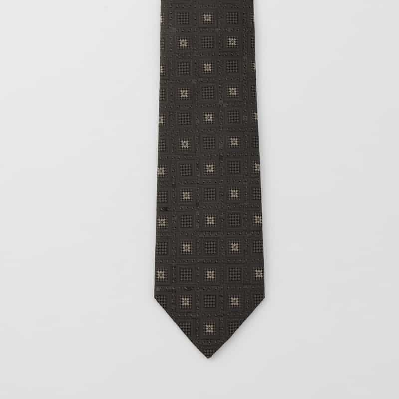 BARNEYS NEW YORK 小紋柄タイ GRAY
