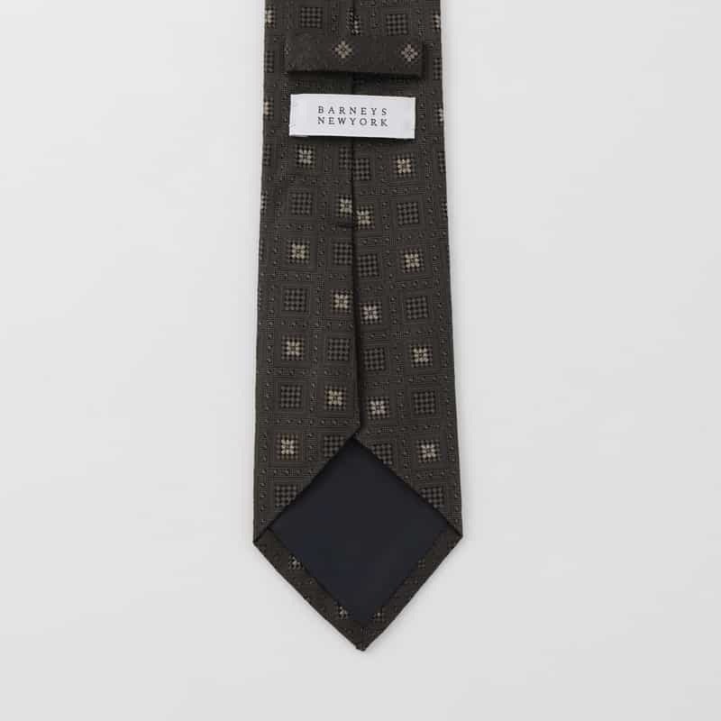 BARNEYS NEW YORK 小紋柄タイ GRAY