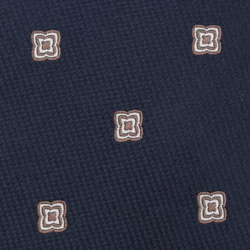 BARNEYS NEW YORK シルク 小紋柄タイ NAVY