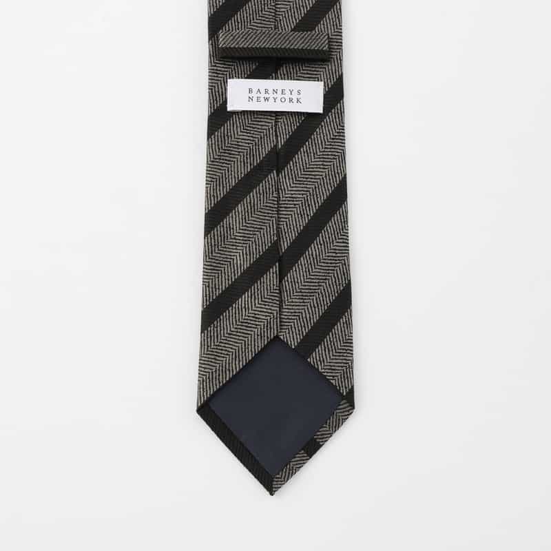 BARNEYS NEW YORK ストライプ柄タイ GRAY