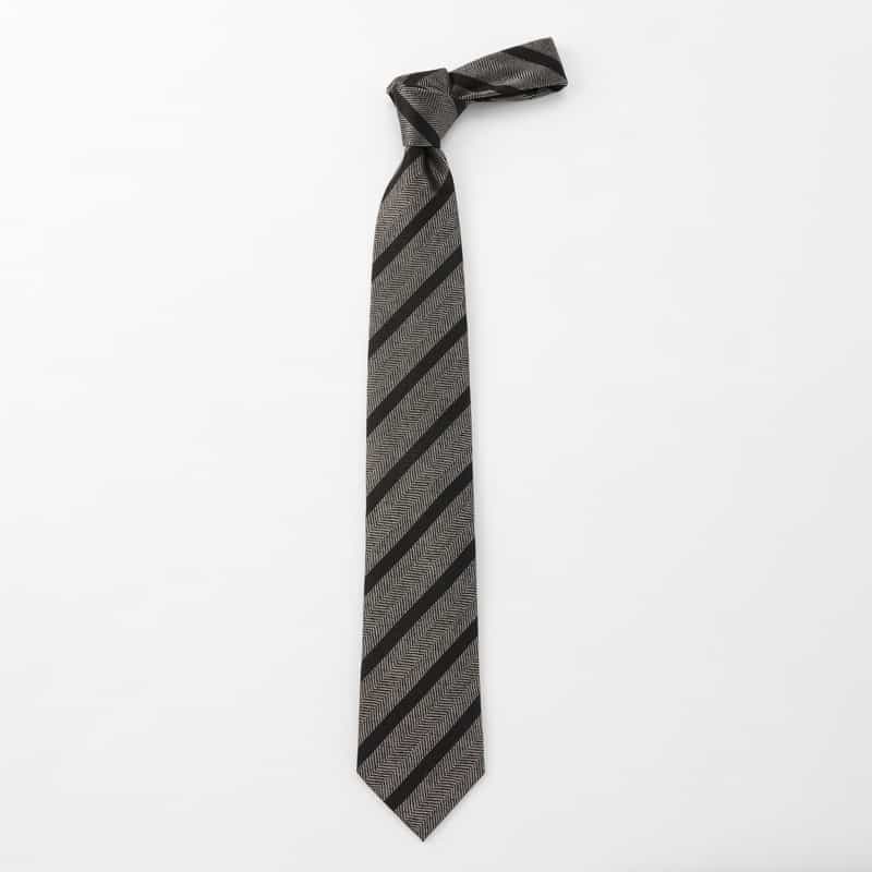 BARNEYS NEW YORK ストライプ柄タイ GRAY