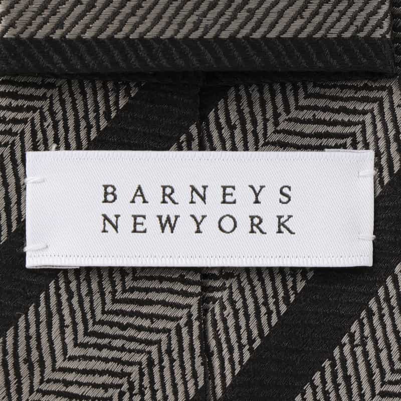 BARNEYS NEW YORK ストライプ柄タイ GRAY