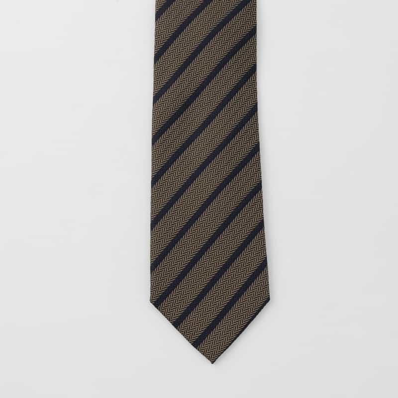 BARNEYS NEW YORK ストライプ柄タイ BEIGE