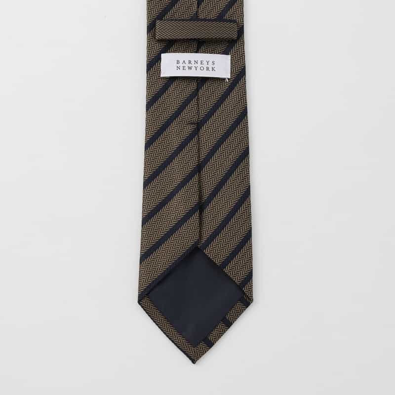 BARNEYS NEW YORK ストライプ柄タイ BEIGE